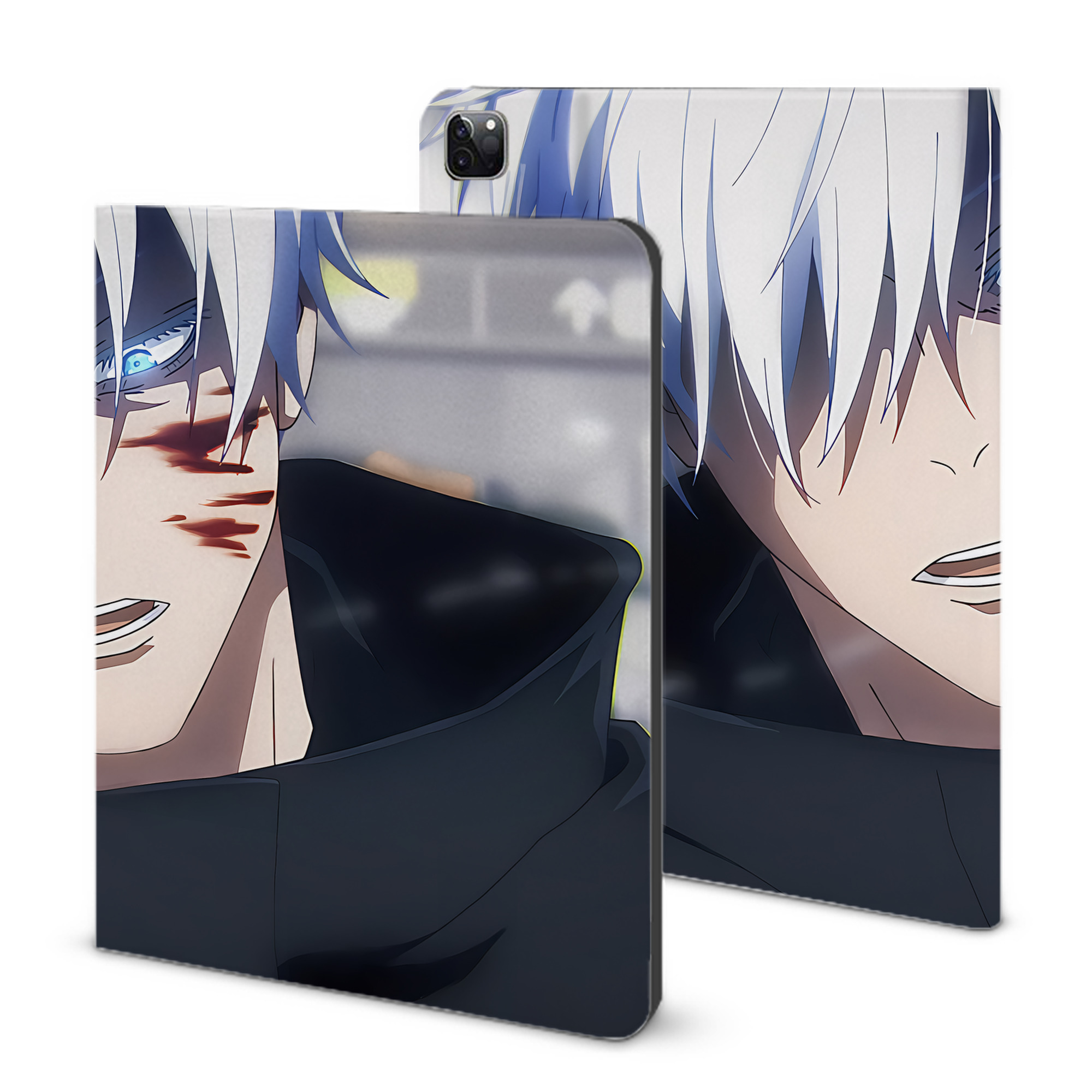 （画像用） 呪術廻戦 Jujutsu Kaisen IPad ケース ブック型 PUレザー TPU 耐衝撃 軽量 薄型 ペン収納なし 全面保護 IPad 各モデル対応